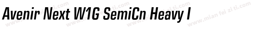 Avenir Next W1G SemiCn Heavy Italic字体转换